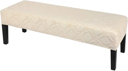 Vista 21 de SearchI Funda para banco de comedor, fundas largas elásticas y lavables para asiento de banco de banco rectangular, para comedor, sala de estar Flor