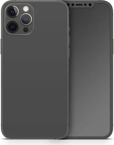 Vista 4 de DesignSkinz Kit de calcomanías de cuerpo completo compatible con iPhone 15 Plus, color gris oscuro sólido