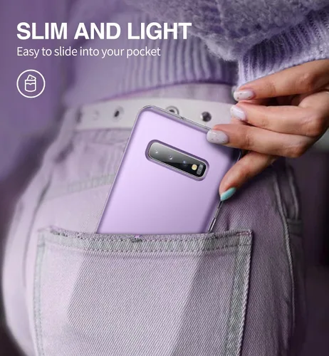 Vista 4 de SURITCH Funda mejorada para Samsung Galaxy S10 Plus, protector de pantalla antiarañazos integrado, protección de doble capa, protección completa
