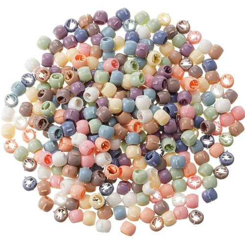 Vista 8 de WILLBOND 300 mini pinzas para el cabello para trenzas para niñas, mini cuentas de pelo arcoíris, pequeños clips de plástico para mujeres (color café)