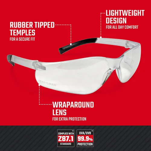 Vista 2 de Craftsman Ligero transparente, paquete de 4, talla única (CMXPERA1104HC)