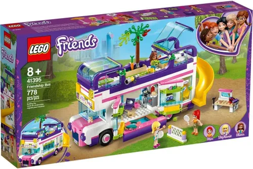 Vista 5 de Lego 41395 Friends Friendship Bus Toy con piscina y tobogán, juegos de vacaciones de verano para niños de 8 años en adelante