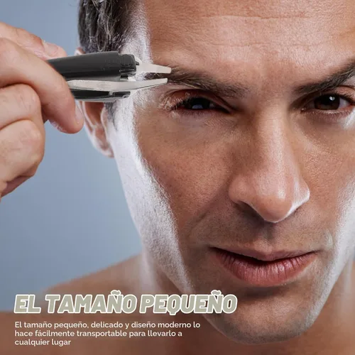 Vista 2 de Uonlytech - Pinzas automáticas para cejas, pinzas retráctiles para cabello facial de mujer, desplumador profesional para cejas con diseño elástico