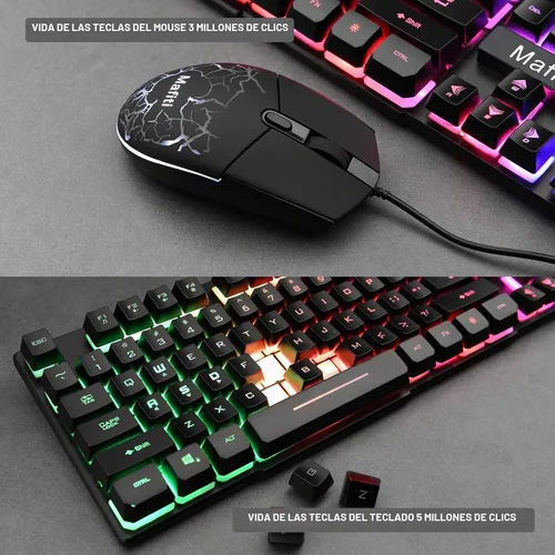 Vista 2 de Mafiti RK101 - Combo de ratón y teclado para computadora