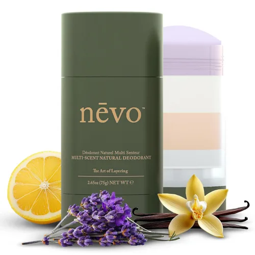 Vista 11 de Nevo Desodorante en barra multi aroma con capas Desodorante sin aluminio para mujeres y hombres Todo natural, orgánico, vegano, no tóxico