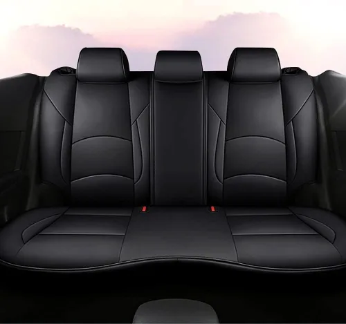 Vista 2 de Seat Covers for Mazda 3 2014 2015 2016 2017 2018 Custom Fit,Faux Leather Waterproof AirbagCompatible Car Seat Cover Full Set Black