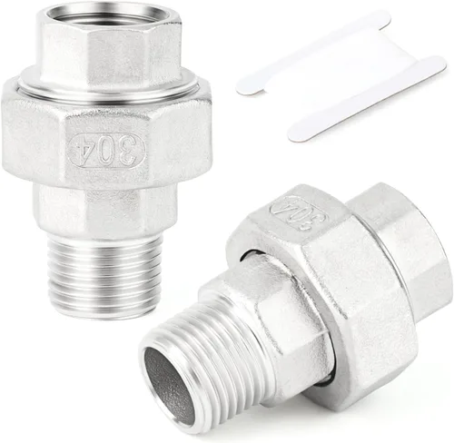 Vista 9 de TAISHER 1 pieza Unión de acero inoxidable 304, 2" NPT hembra, conexión de tubería fundida