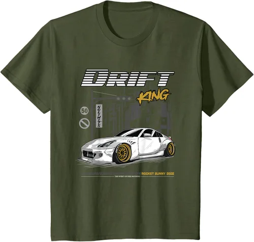 Vista 10 de Z34 370 Fairlady Z - Camiseta gráfica de cuerpo ancho, Negro, S