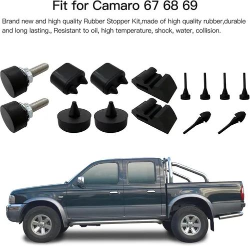 Vista 3 de Kit de tapones de goma negra para Camaro 67 68 69, tanto para cupé como convertible