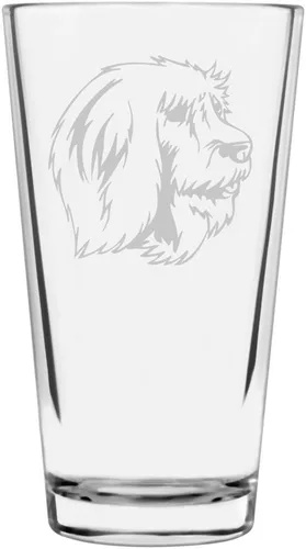 Vista 286 de Podenco Canario - Vaso de pinta de 16 onzas con temática de perro personalizado