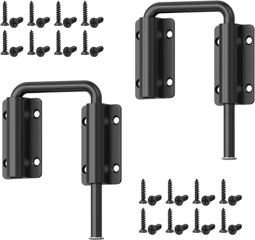 Vista 10 de Cerradura de bucle de puerta corredera mejorada, cierre de puerta de aleación de aluminio multiángulo de 90/180 grados para puerta de granero