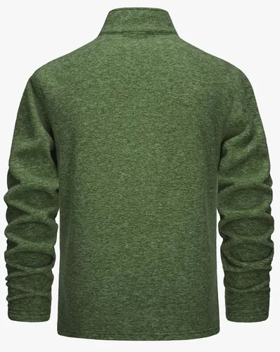 Vista 2 de TACVASEN Chaquetas de forro polar para hombre, chaqueta ligera con cremallera completa, abrigos casuales suaves y cálidos con bolsillos