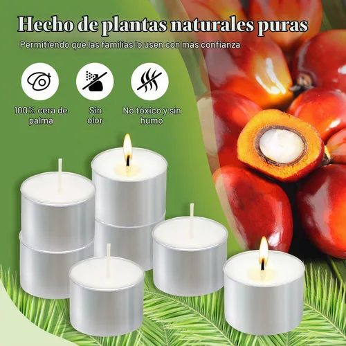 Vista 3 de Paquete de 300 velas de té, 8 horas de tiempo de combustión, velas de té