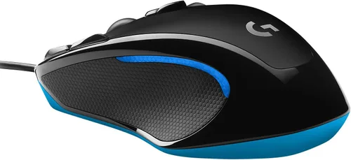 Vista 4 de Logitech G Mouse para juegos con cable 300s, sensor 2,5K, 2,500 DPI, RGB, ligero, 9 controles programables, memoria a bordo, compatible con PCMac