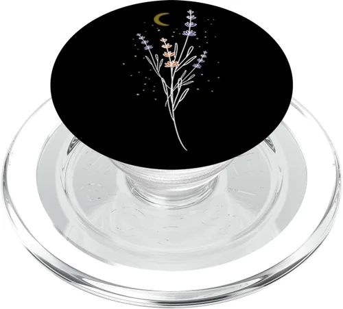 Vista 8 de Moon Lavender Cool Satellite Cresent Luna Stargazer regalo PopSockets agarre y soporte para teléfonos y tabletas