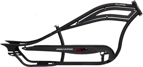 Vista 13 de MICARGI Marco de acero elástico Cruiser de 26 pulgadas y protector de cadena para posavasos de 1/3/7 velocidades/freno de disco multicolor