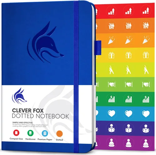 Vista 10 de Clever Fox Cuaderno con puntos, diario con páginas numeradas A5 5 x 8.25 pulgadas
