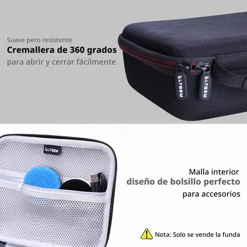 Vista 2 de LTGEM - Funda rígida de EVA compatible con herramienta de limpieza Dremel Versa, cepillo de lechada, exfoliante de ducha de baño, limpiador
