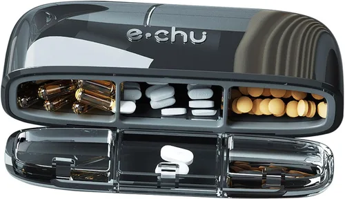 Vista 2 de Organizador diario de píldoras, caja de medicina pequeña, caja de almacenamiento de joyas, portátil, mini, tres comidas al día, viajes de negocios