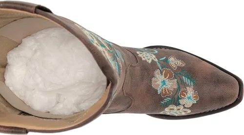 Vista 5 de ROPER Riley - Botas de moda florales para mujer, Marrón