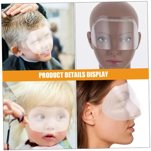 Vista 4 de FRCOLOR Mascarillas faciales de peluquería, 60 unidades, protectores faciales impermeables para uso en salones, suministros de peluquería