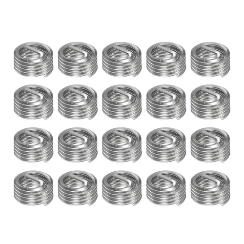 Vista 7 de HARFINGTON 20pcs Insertos de rosca de alambre M3 x 0.5 1D 304 Acero inoxidable helicoidal alambre en espiral roscado manga