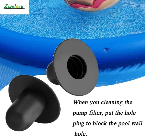 Vista 4 de Paquete de 4 tapones de repuesto para pared de piscina – Tapones para agujeros de filtro de bomba de piscina para piscinas Bestway e Intex sobre