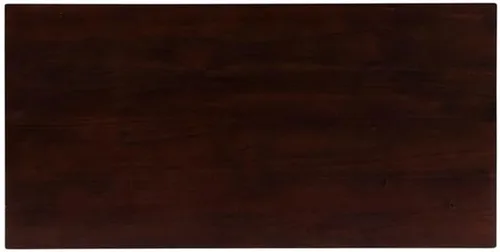 Vista 5 de Riverbay Furniture Mesa de pub de madera de transición con altura de barra, acabado marrón nogal, 47.25 pulgadas de ancho x 23.75 pulgadas