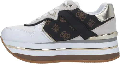 Vista 4 de Guess Scarpe Donna Zeppa Harinna Pala BlancoMarrón 4G Logo D23GU28 FL7HARFAL12, Multicolor