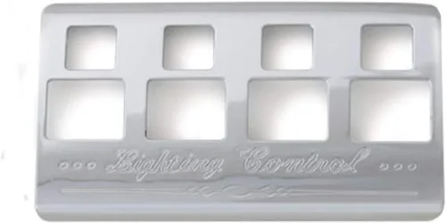 Vista 2 de Grand General 68633 - Cubierta de plástico cromado para panel de control de iluminación con apertura de 3 interruptores para Kenworth