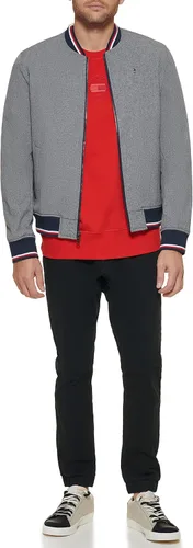 Vista 2 de Tommy Hilfiger Men's Lightweight Varsity Rib Knit Bomber Jacket