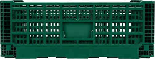 Vista 16 de Restaurantware Cater Tek - Caja plegable de 36 litros, 1 caja de almacenamiento apilable, con asas de diseño de malla, caja plegable de plástico