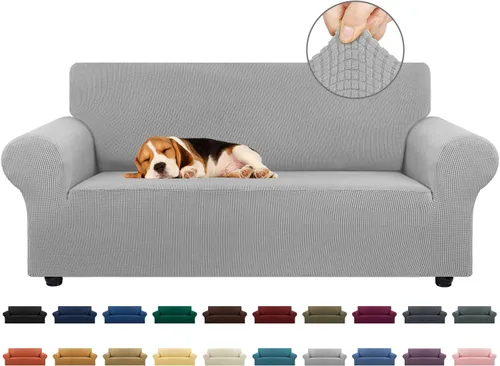 Vista 92 de KEKUOU Funda elástica para sofá biplaza, funda de sofá para sofá de 2 cojines (55-78 pulgadas), protector de muebles con parte inferior elástica