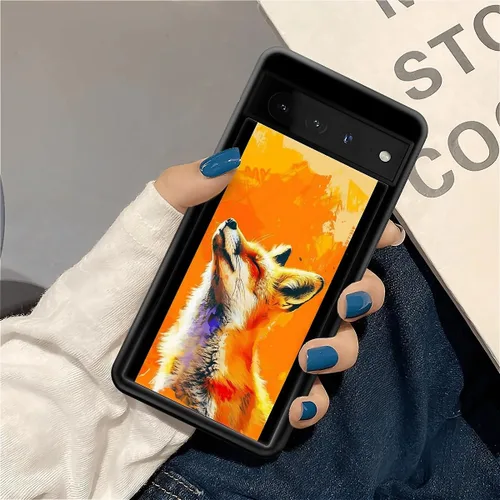 Vista 673 de Compatible con Google Pixel 4A 5G Mobile Case Creative Acrylic Panel trasero Silicona Protección Grip especialmente diseñado para Google Pixel 4A 5G