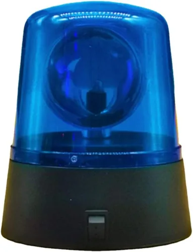 Vista 10 de anso Rotación azul LED policía coche baliza discoteca fiesta DJ lámpara DIY luz de alerta roja (rojo)