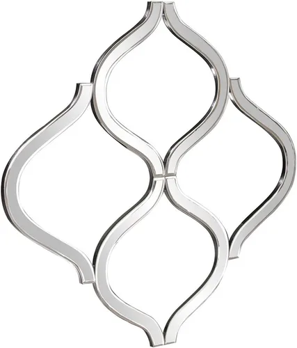 Vista 2 de Howard Elliott - Espejo decorativo de celosía en forma de arco para pared, biselado y asimétrico, espejo decorativo decorativo para sala de estar