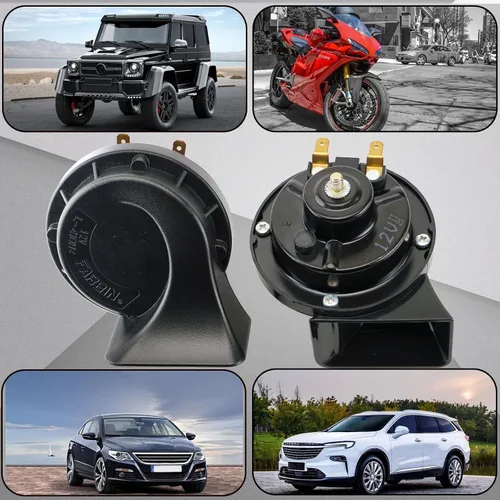Vista 3 de Bocinas de coche multitono ajustan bocina eléctrica de bocina gemela de 12