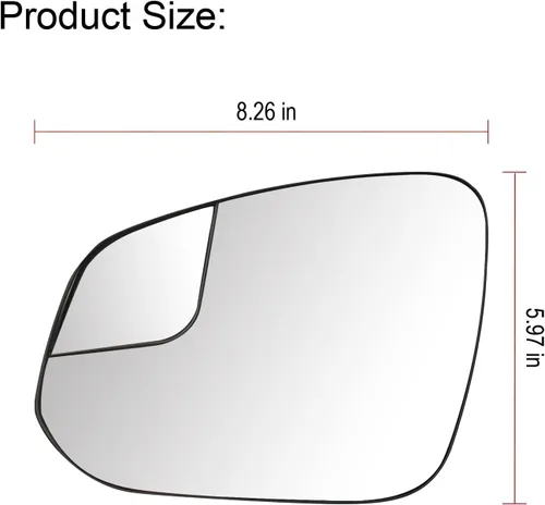 Vista 7 de Reemplazo de vidrio para espejo lateral del conductor para Toyota RAV4 2016 2017 2018, espejos exteriores convexos con calefacción y alimentación