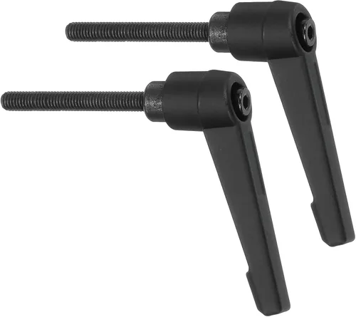 Vista 16 de uxcell 2 perillas ajustables M5 x 0.472 in, rosca macho, botón de trinquete de liberación rápida, perno giratorio para maquinaria de torno
