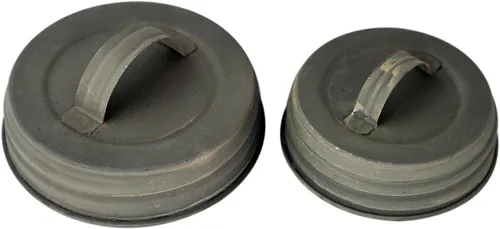 Vista 2 de Tapa antigua de zinc con asa para tarros Mason (paquete de 4, boca normal)