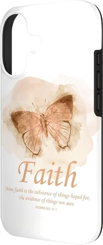 Vista 2 de Faith Bible Verse: Women’s Christian Hebrews 11:1 Quote Case for iPhone 17