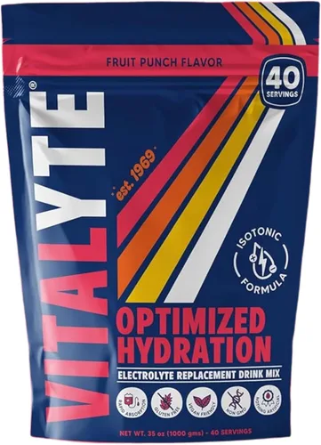 Vista 23 de Polvo para preparar bebida natural de electrolitos, libre de gluten, contenedor con 80 porciones, marca Vitalyte, cítrico (Cool Citrus)