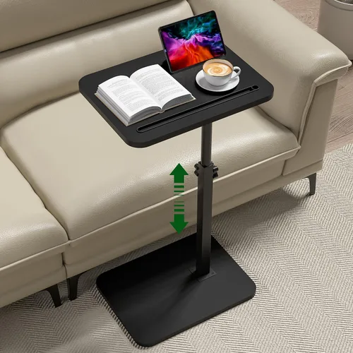 Vista 7 de Black Side Tray Table for Couch