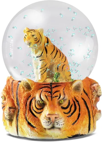 Vista 24 de Globo de agua - Oso marrón de Deluxebase. Decoración de animales de globo de nieve con figuras de oso marrón. Globo de purpurina de vidrio