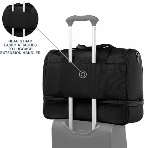 Vista 21 de Travelpro Maxlite 5 - Bolsa de viaje ligera para viajes nocturnos, con compartimento inferior caído, bolsa de viaje