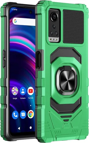 Vista 2 de Funda para BLU G91 Max con protector de pantalla, soporte de anillo para montaje magnético de automóvil de grado militar, resistente a prueba
