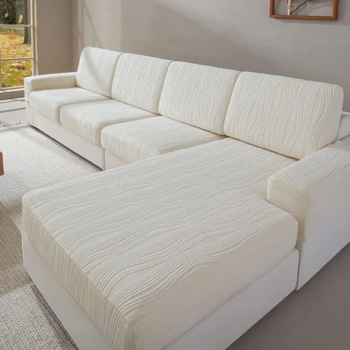 Vista 9 de Fundas de cojín para sofá, súper elásticas y lavables para asientos modulares y en forma de L, protector de muebles apto para mascotas con diseño