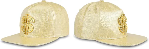 Vista 3 de Hip Hop HatFlat-Brimmed HatRock CapAdjustable Snapback Hat for Men and Women
