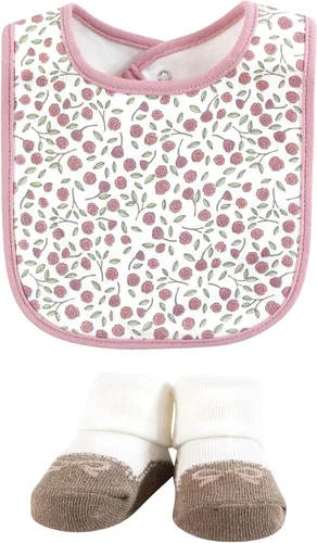 Vista 34 de Hudson Baby Conjunto de babero y calcetines unisex de algodón para bebé