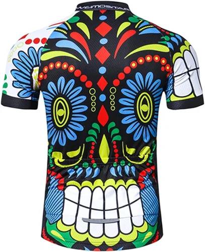 Vista 4 de Weimostar - Maillot de ciclismo para hombre, manga corta, con bolsillos, transpirable